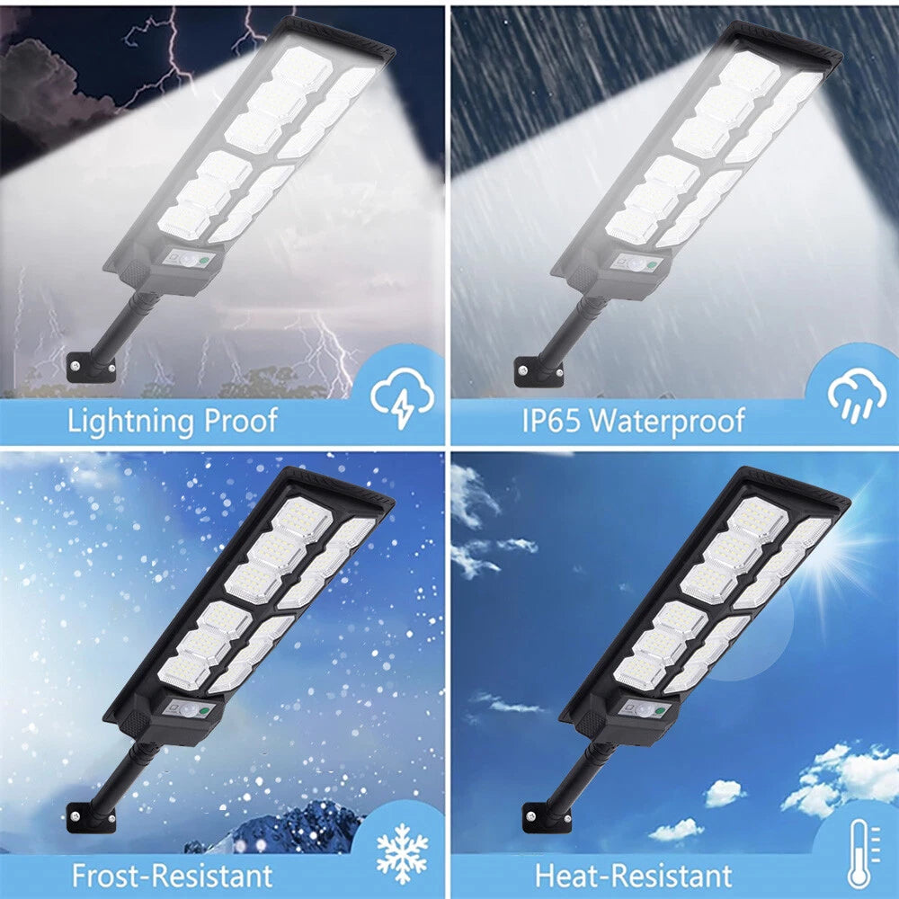 2PK 990000000LM Commercial Solar Street Flood Light Dusk To Dawn Road Lamp 3000W