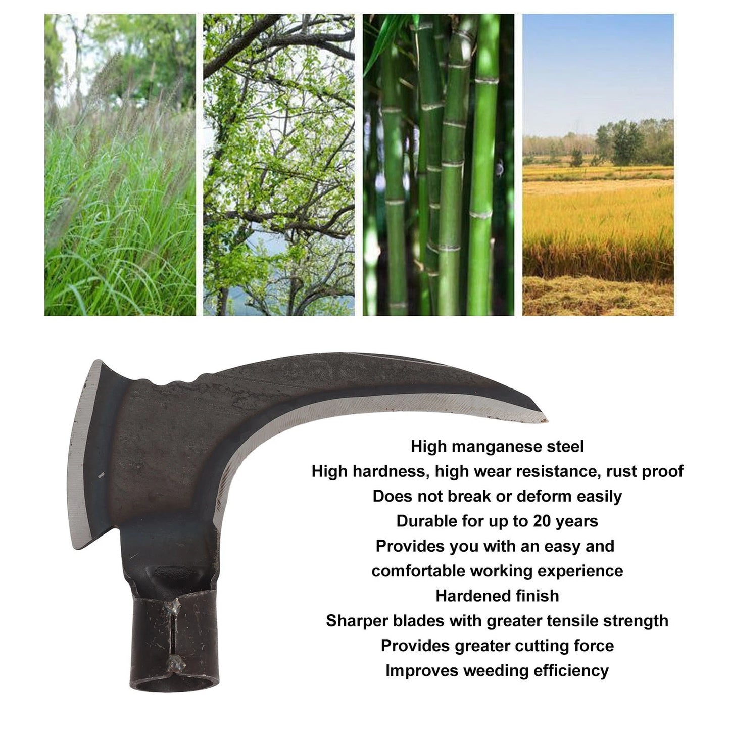High Manganese Steel Double Sickle Ideal Gardening Tool Fun For Gardening Tools