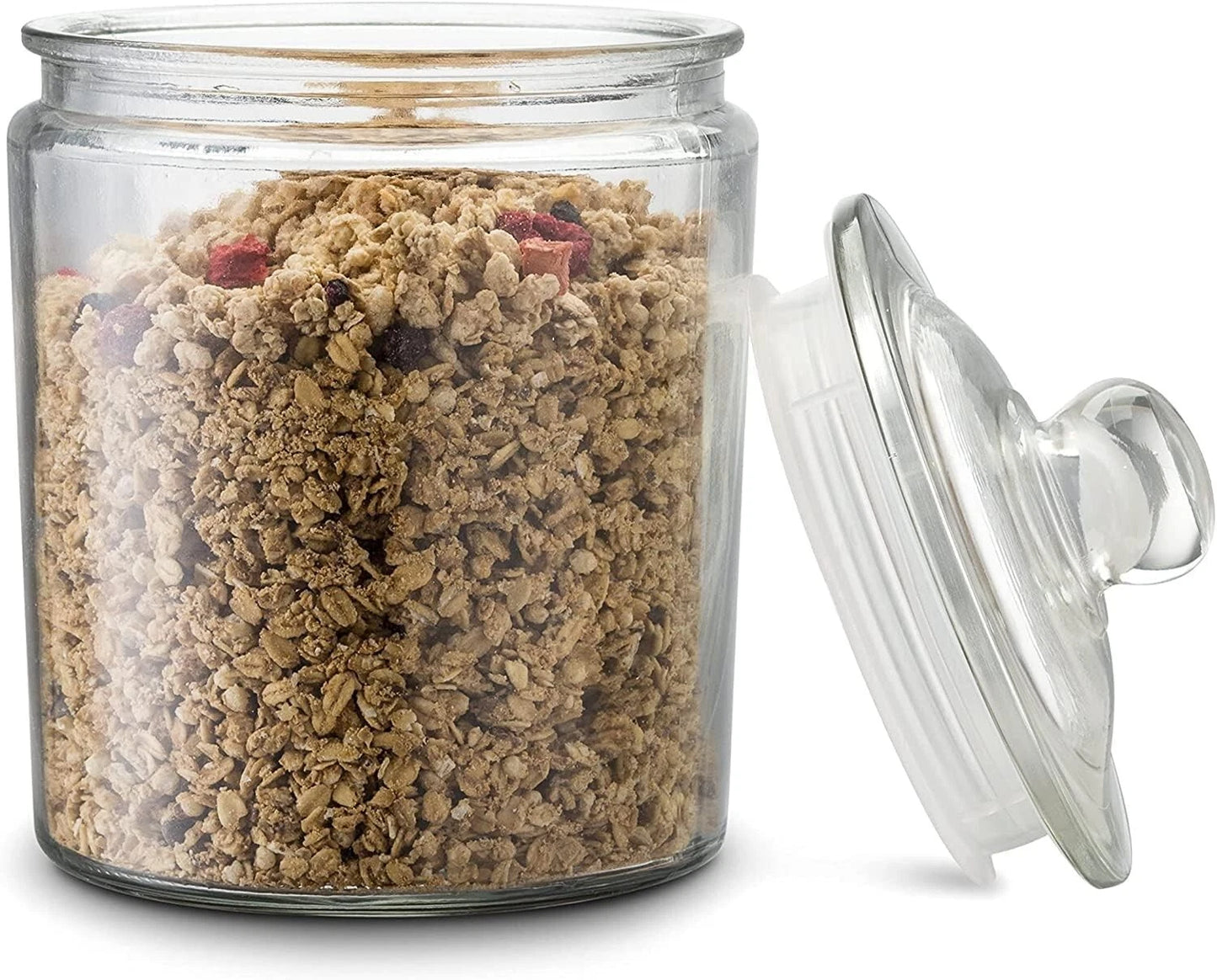 Dual-Purpose Glass Storage Containers for Kitchen & Bathroom ? 1/2 Gallon Size
