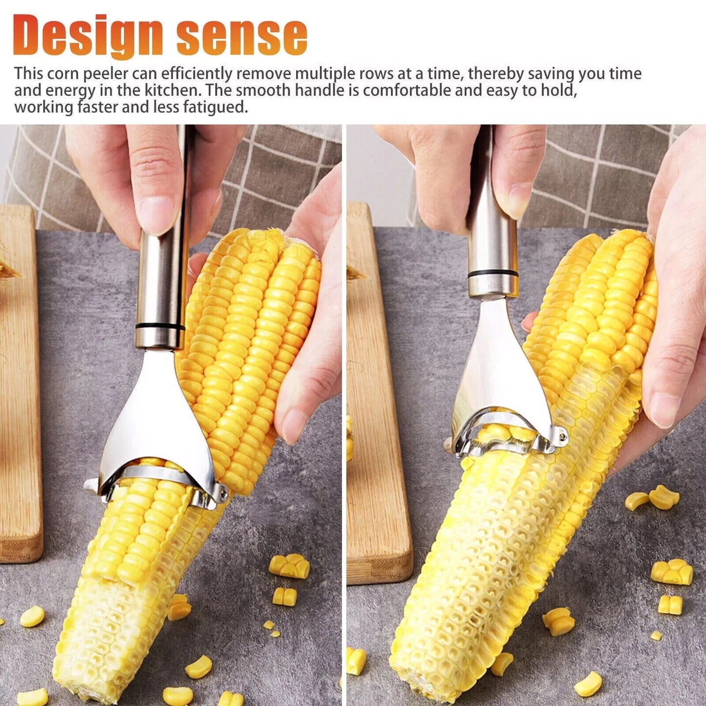 Corn Peeler Stainless Steel Cob Esquites Elote Thresher Stripper Remover Cutter