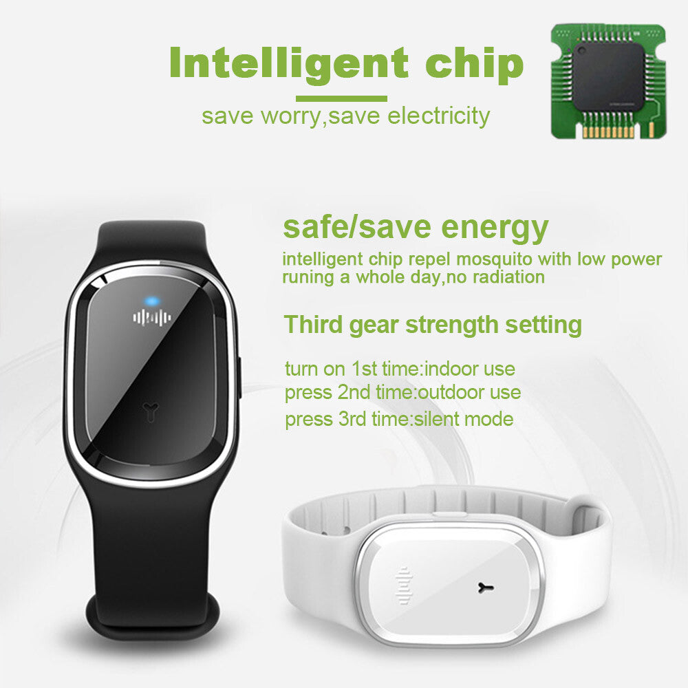 Ultrasonic Anti Mosquito Insect Pest Bugs Repellent Bracelet Repeller Wrist USA