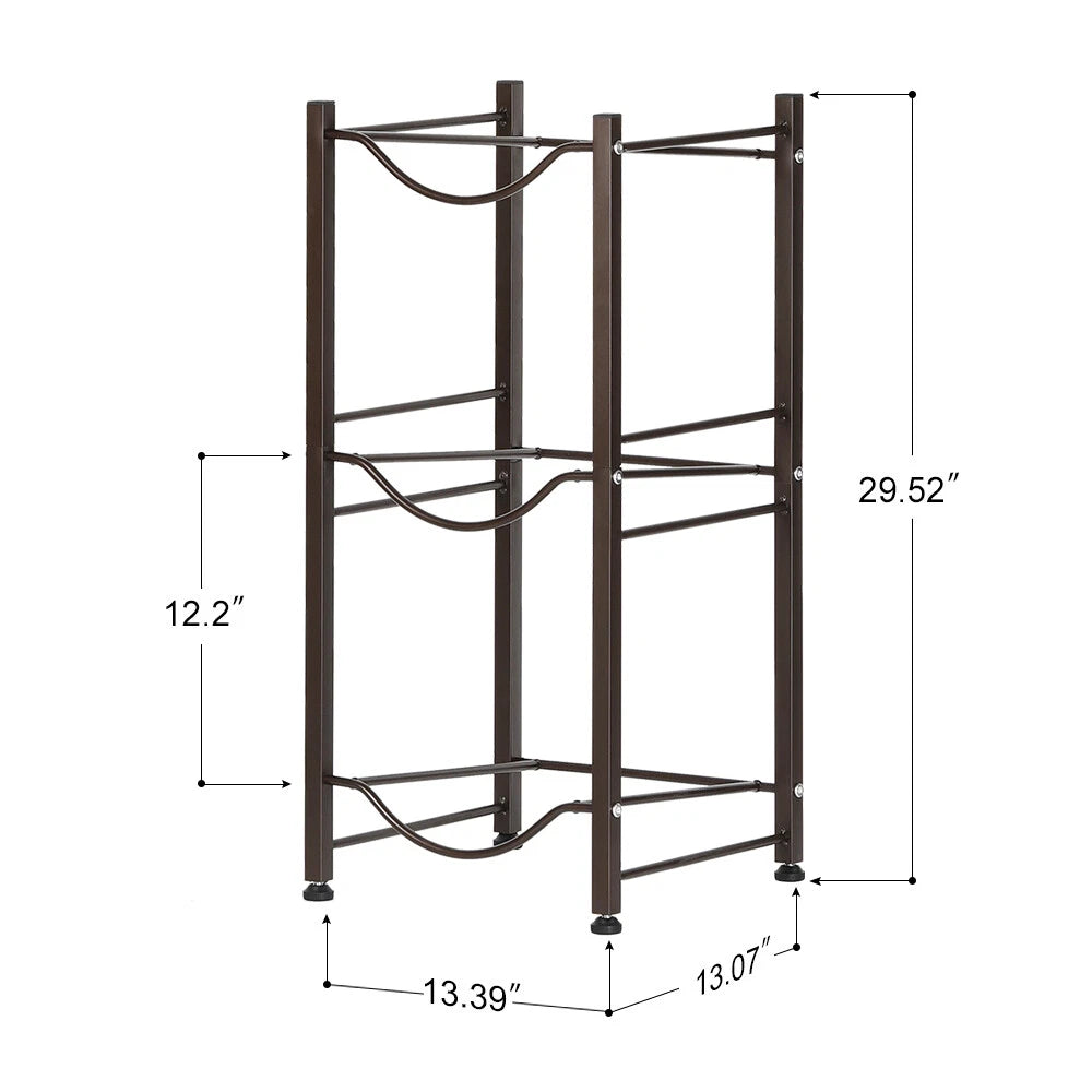 3/4/5 Tier Water Jug Holder 5 Gallon Water Bottle Holder Storage Rack Shelves