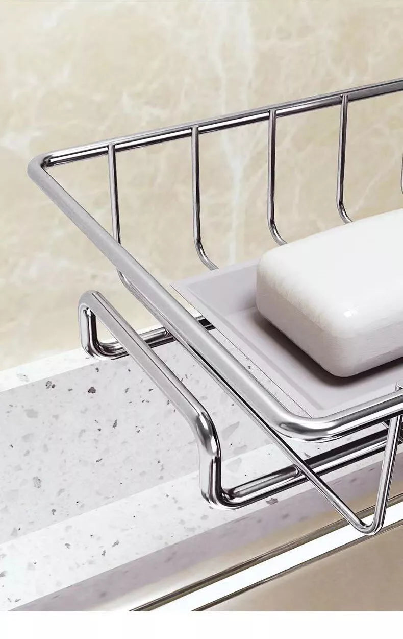 Drain Rack Storage Holder Shelf-Kitchen Sink Faucet Sponge Soap Cloth