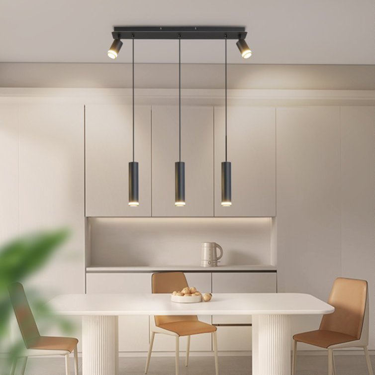 Angelina 5 - Light Cylinder Kitchen Island Pendant No Bulb