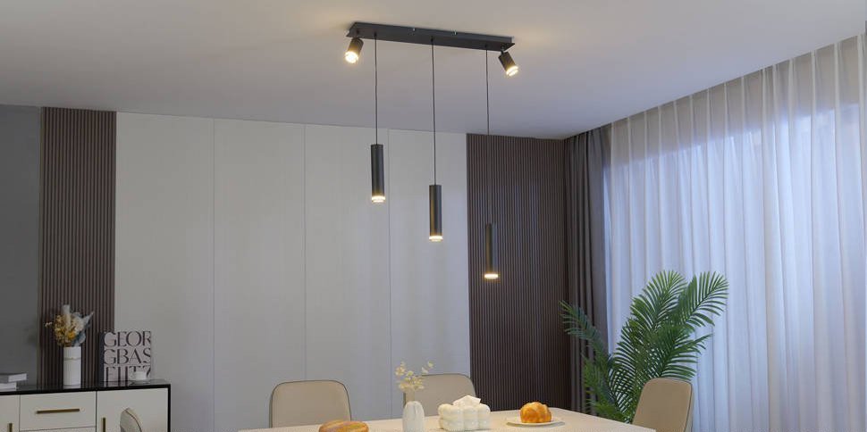 Angelina 5 - Light Cylinder Kitchen Island Pendant No Bulb