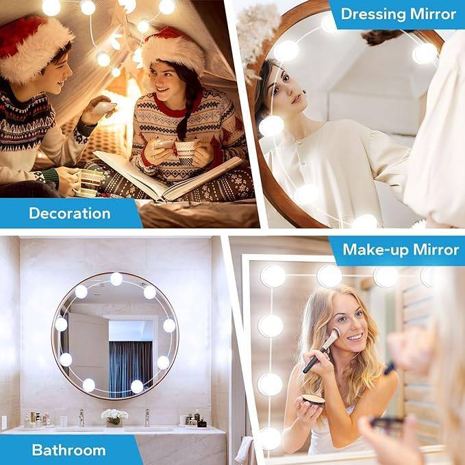Makeup Vanity Lights For Mirror LED Vanity Mirror Lights With 10 Dimmable Bulbs