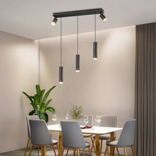 Angelina 5 - Light Cylinder Kitchen Island Pendant No Bulb