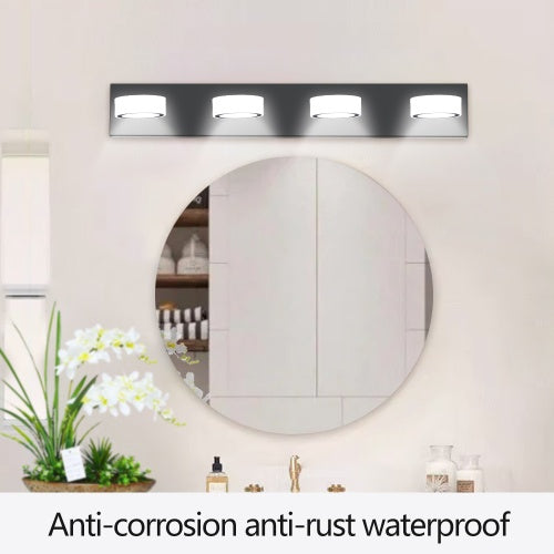 LED Modern Black 4 Light Vanity Light Fixture Mirror Bathroom Wall Light