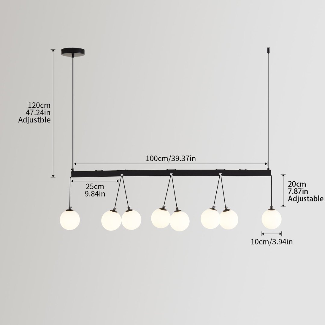 Broghan 8 - Light Sphere Globe Chandelier No Bulb
