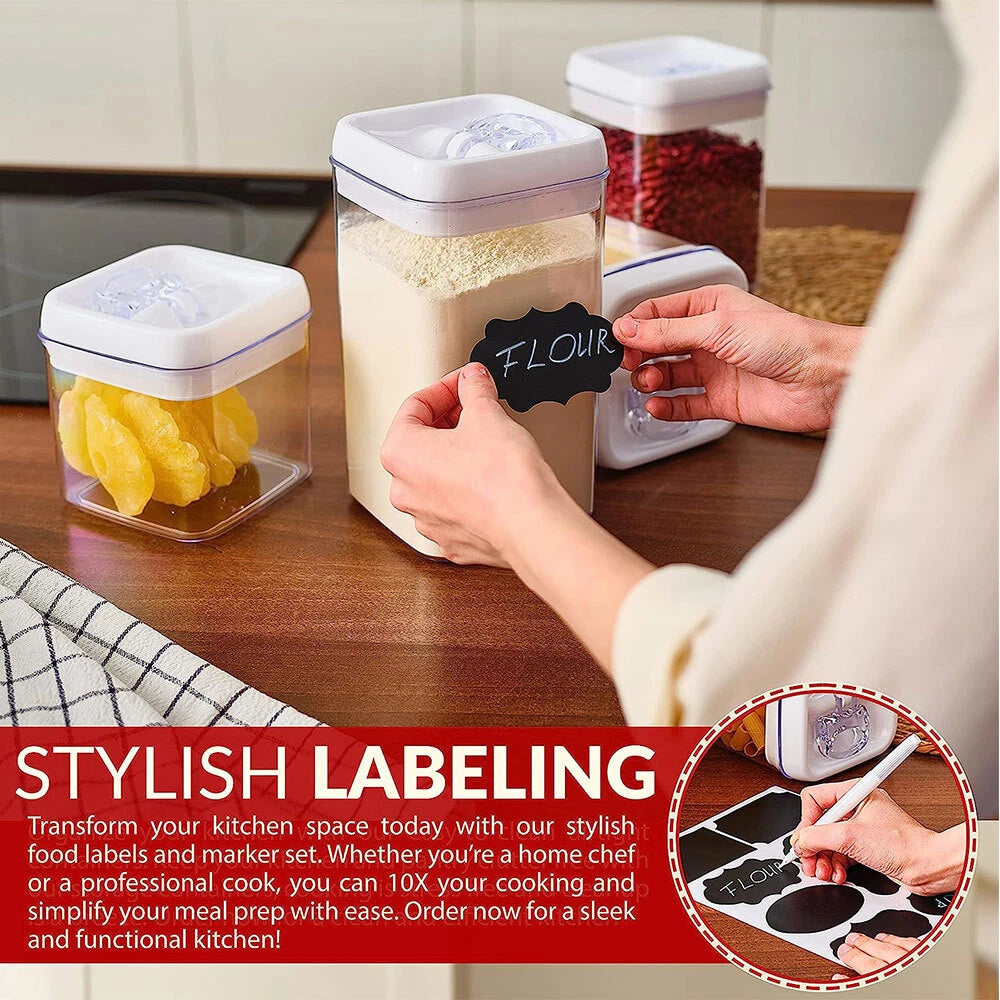 4 PCS Airtight Food Storage Containers With Lid For Cereal Flour Sugar Dry Food