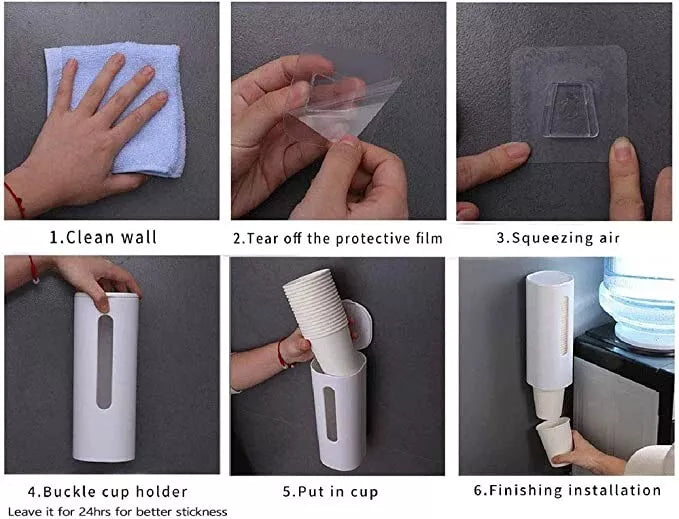 Wall-Mounted cup dispenser, Bathroom Cup holder for Home Office Gym 1 PCS