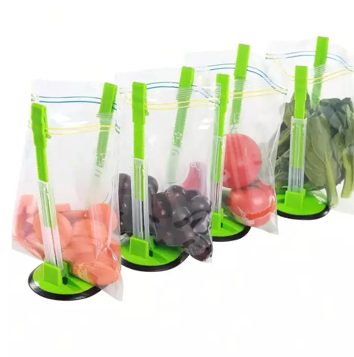 Adjustable Baggy Rack Stand - Hands-Free Plastic Bag Holder for Food Prep - NEW - Picture 4 of 10