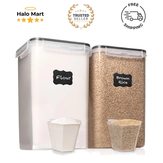 2-Pack 6.5L/220Oz Airtight Food Storage Containers - BPA Free & Dishwasher Safe