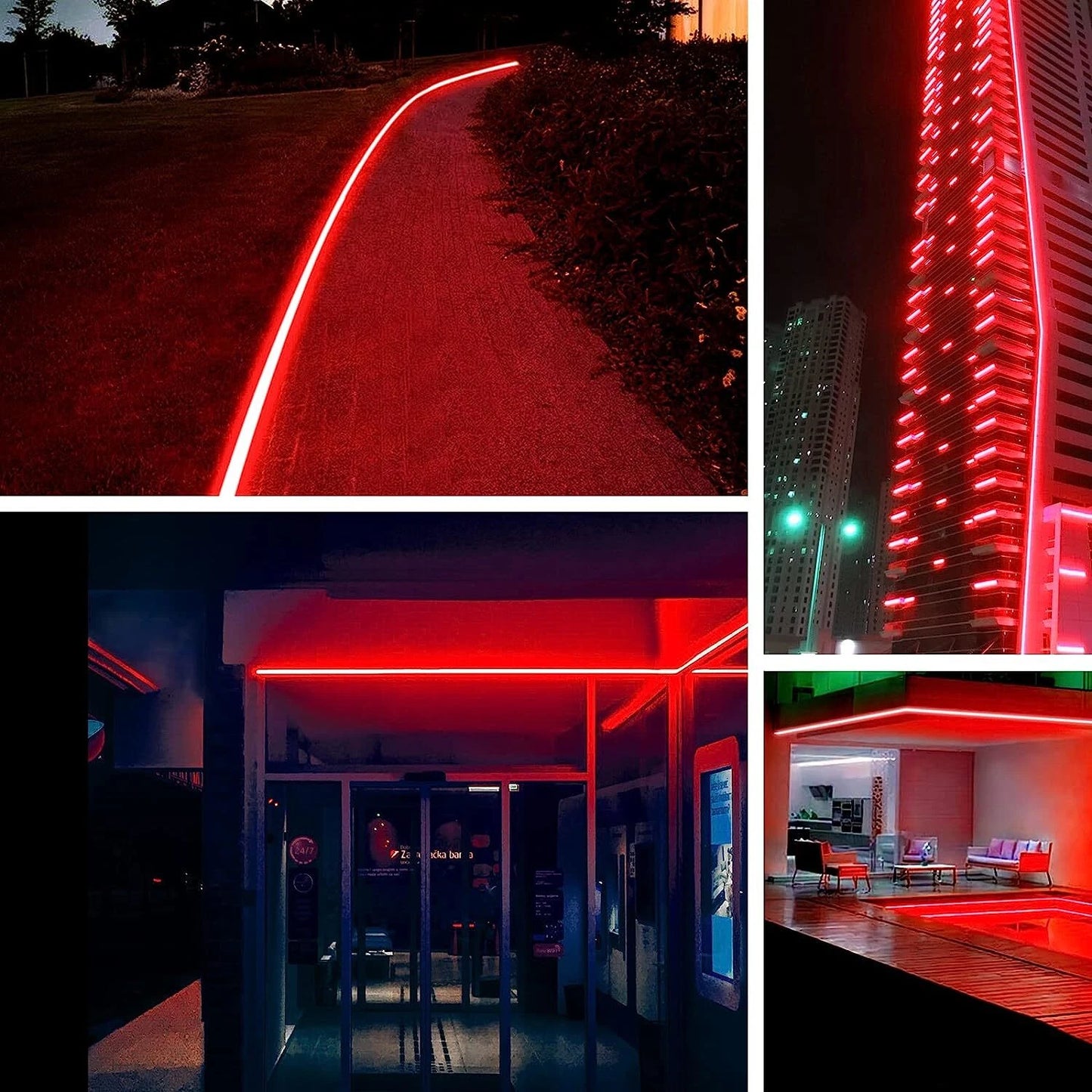 100ft 110V Neon LED Light Strip Waterproof Flexible Home Garden Floor Decor USA