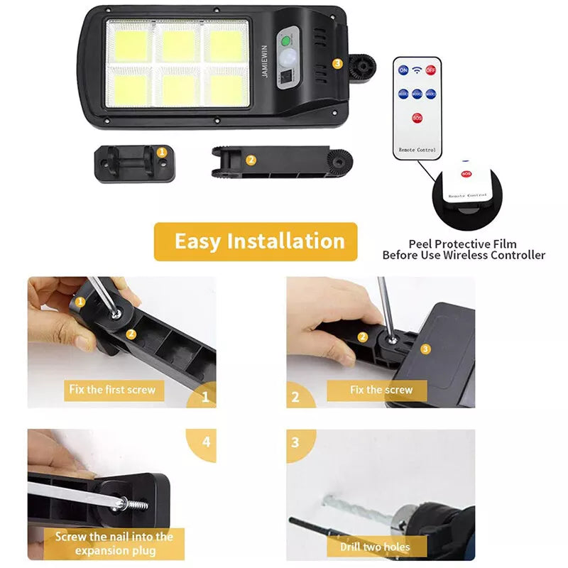9900000LM Lamparas Luz Led Solares Luces Para Exterior Patio Sensor De Movimient