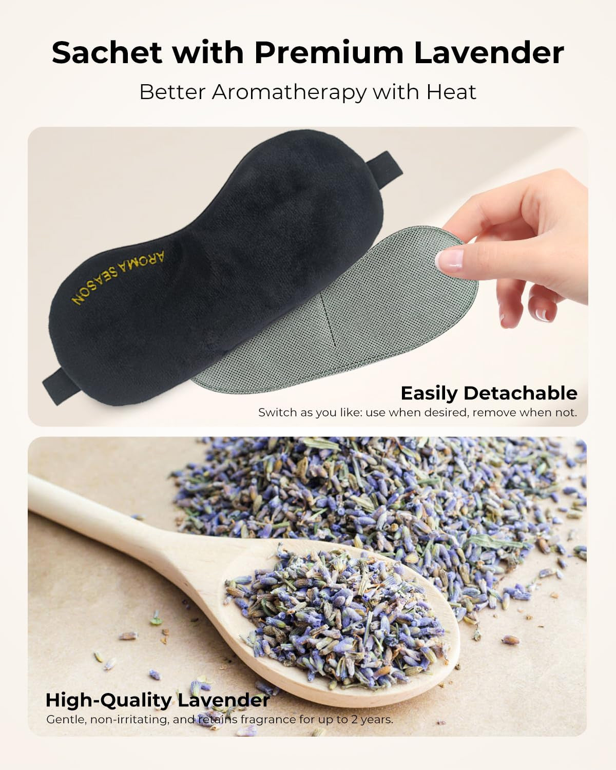 Aroma Season Heated Eye Mask, Warm Eye Compress for Dry Eyes MGD Stye Blephartit