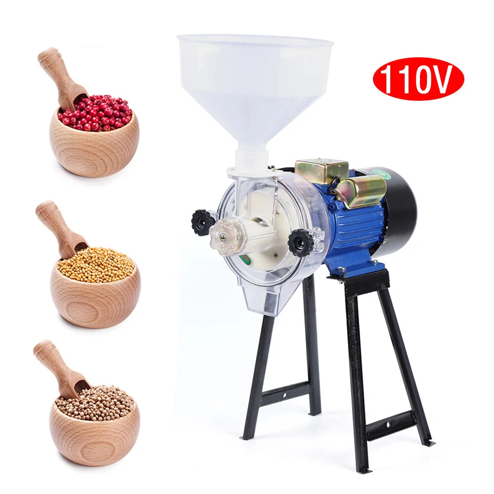 Electric Grinder Mill Grain Corn 3000W Wheat Feed/Flour Wet Cereal Machine NEW