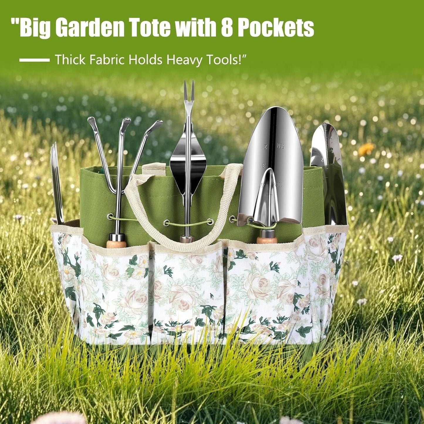Premium 10-Piece Gardening Tool Set for Women Heavy Duty Steel Rust-Proof Tools
