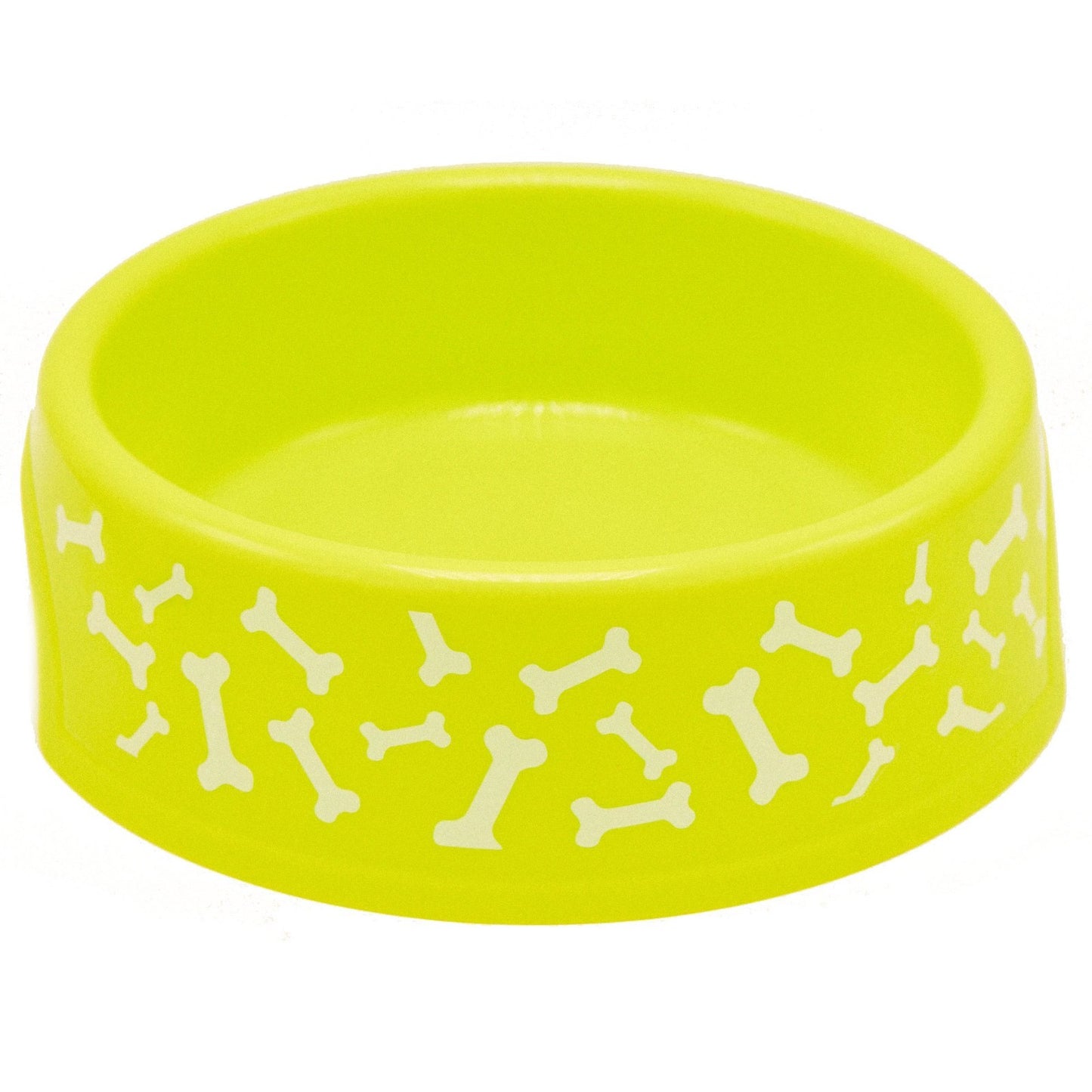 Pet Dog Cat Food Feeding Water Dish Plastic Plate Bowl with Bones 2 Qt (2.89 L)