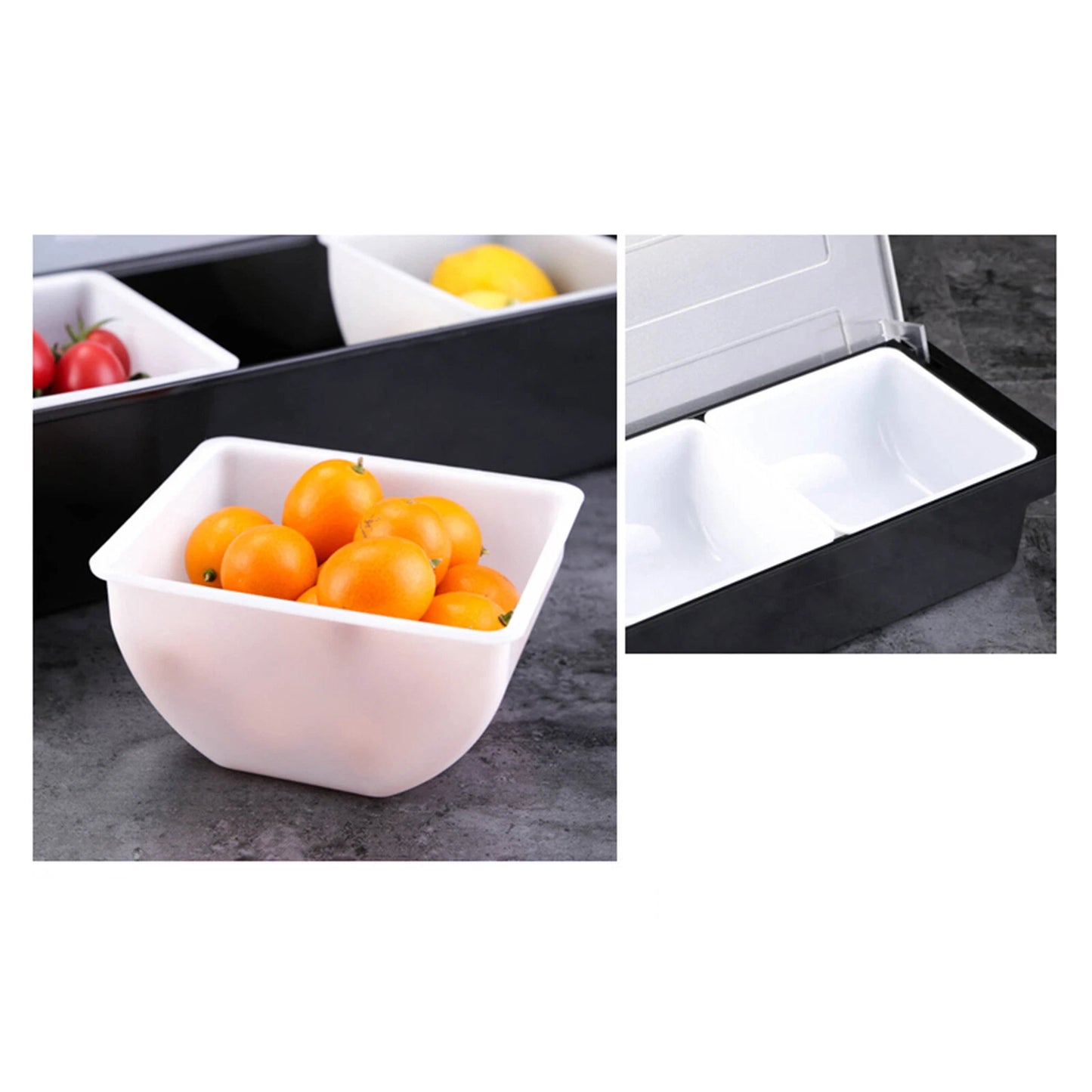 5 Fruit Boxesÿwith Cover Kitchen Fruit Dispenser Storage Box 5.5?X3.3?X2.95?