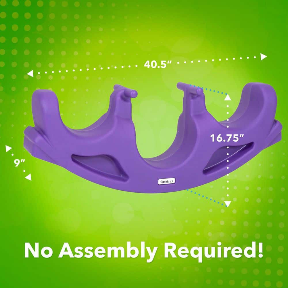 Simplay3 Rock and Roll Teeter Totter Seesaw Indoor Outdoor Purple Weather-Proof