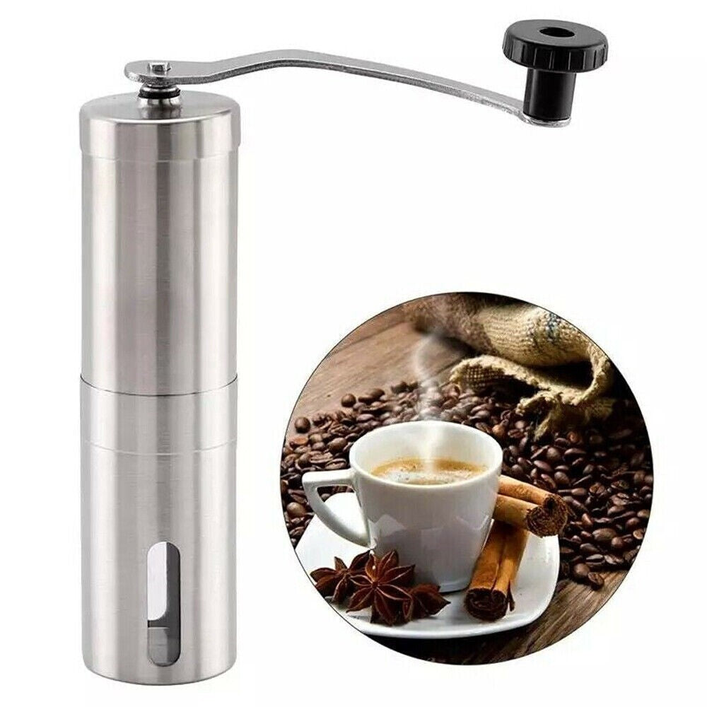 Portable Manual Coffee Grinder Detachable With Ceramic Burr Bean Mill Stainless
