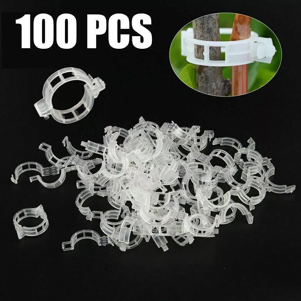 100-500Pcs 25mm Garden Plant Support Clips Tomato and Veggie Trellis Twine