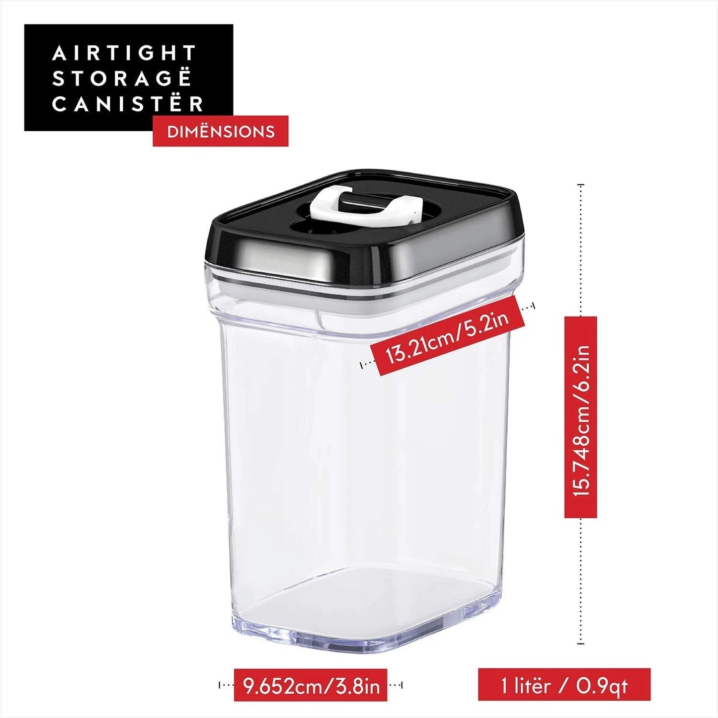 Airtight Food Storage Containers with Lids ? 6 Piece Set Air Tight Kitchen St...