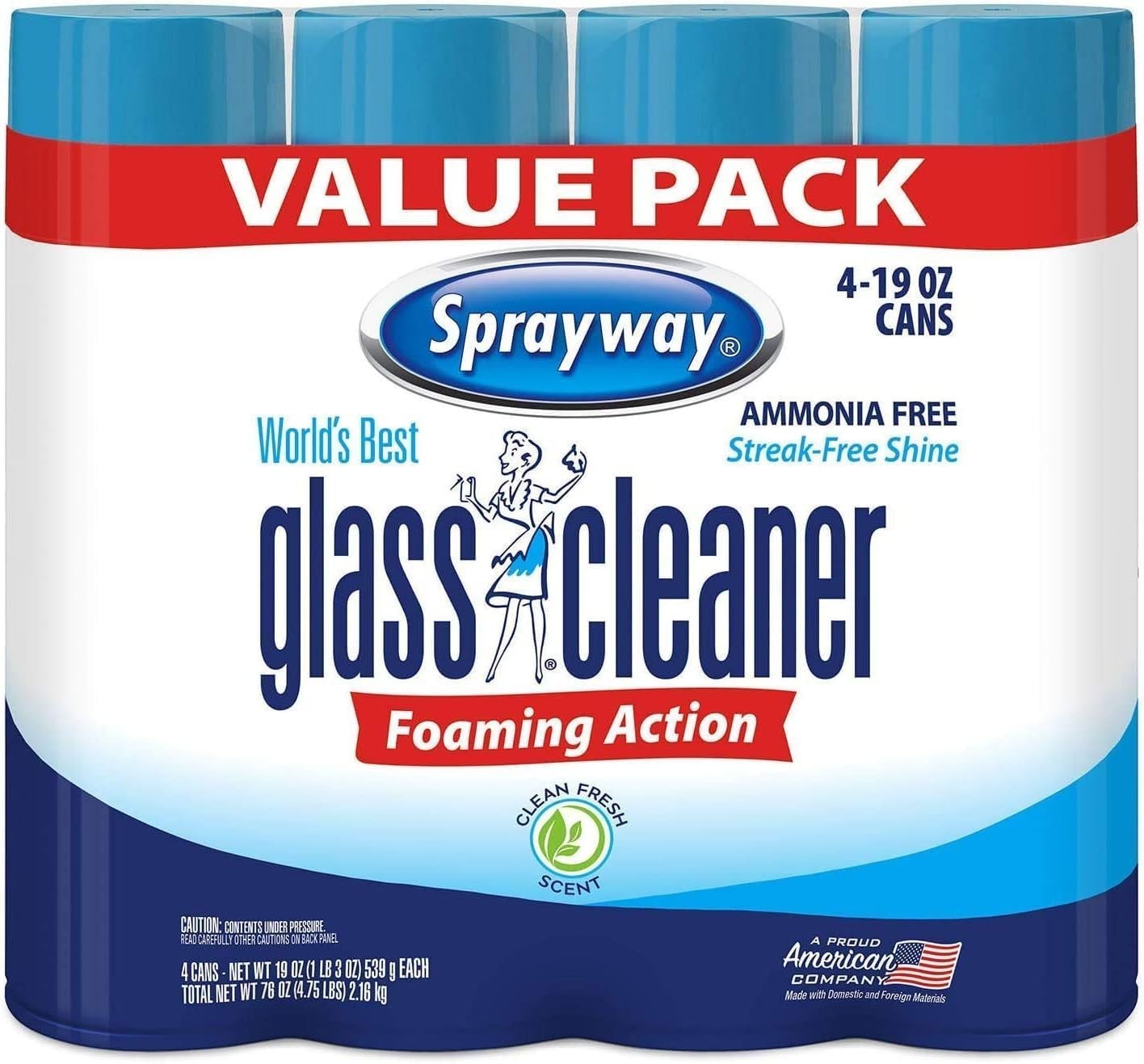 Sprayway Glass Cleaner - 19oz cans (4 PACK) limited stock (free Shipping)