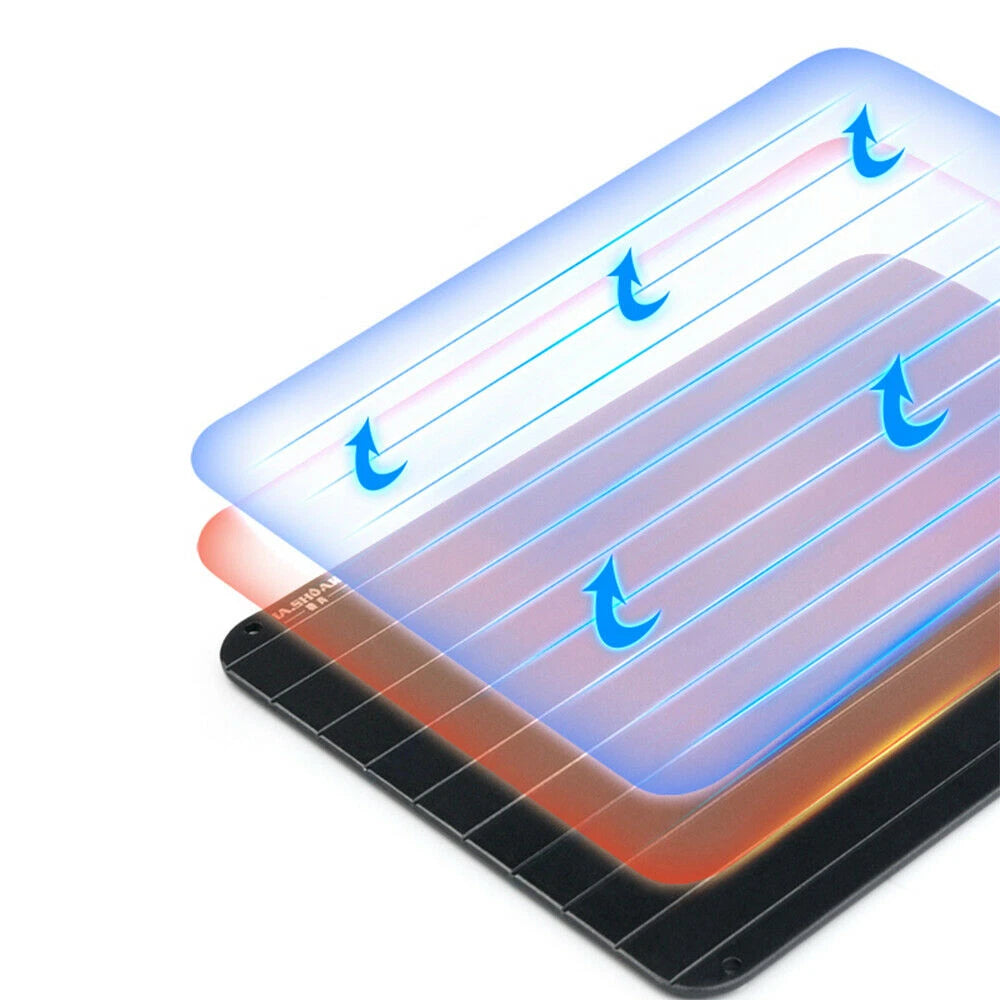 Fast Defrosting Tray Rapid Thawing Board Safe Defrost Meat Frozen Food Plate US