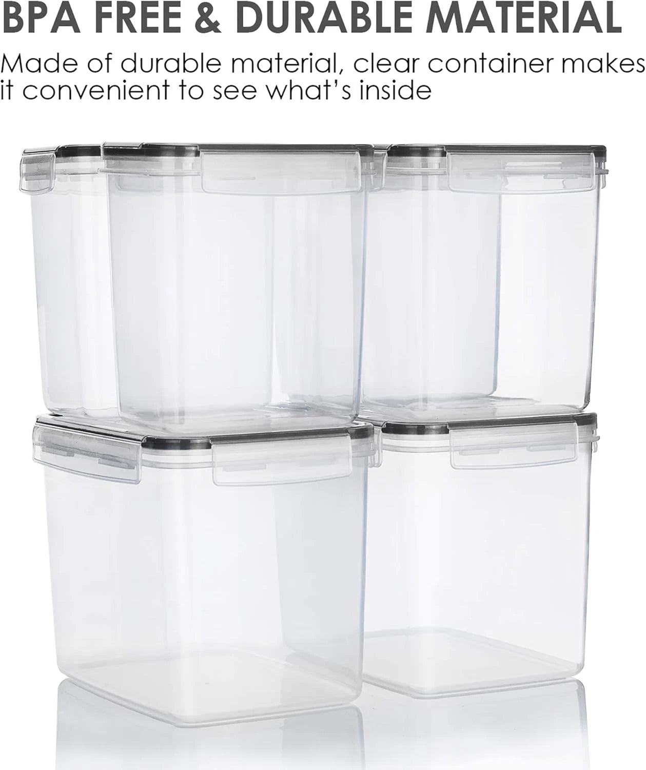 Dishwasher Safe Airtight Food Containers - 6-Piece Set for Organized Kitchens