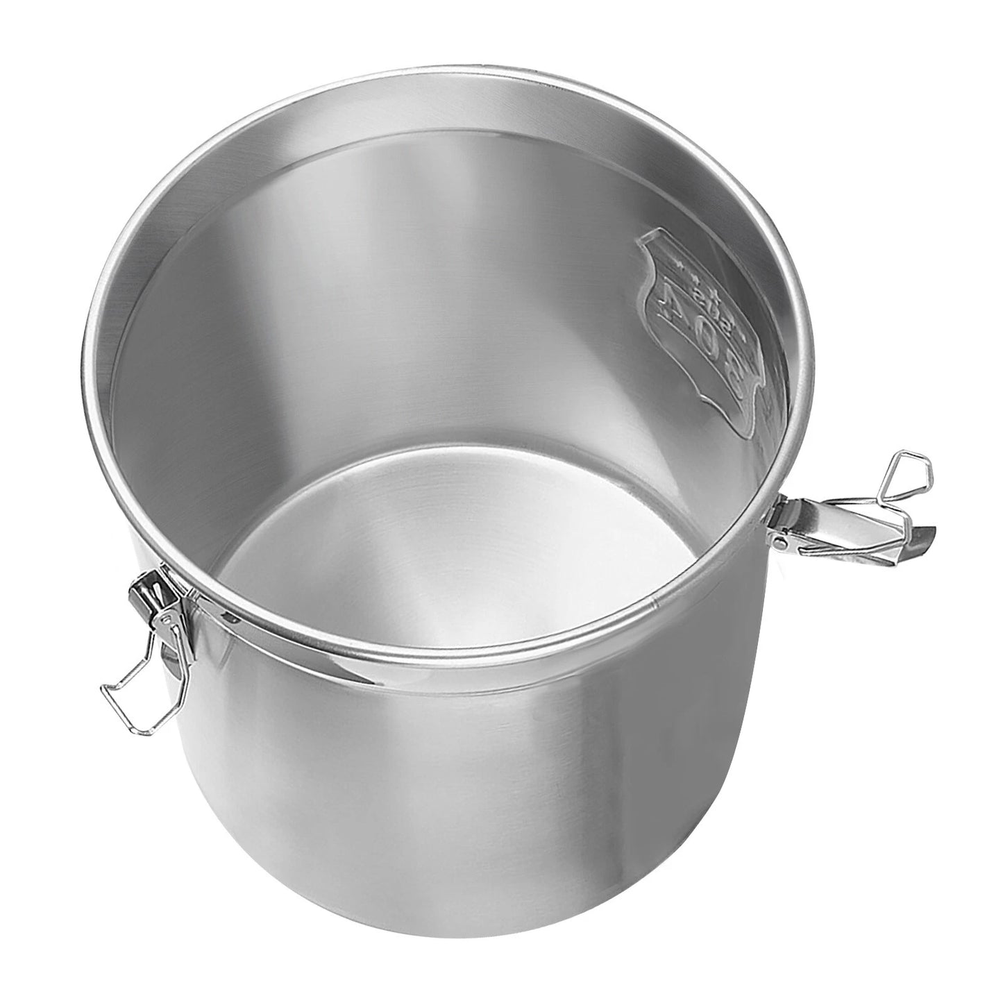6L Stainless Steel Cereal Container Metal Kitchen Rice Storage Bucket with Lid