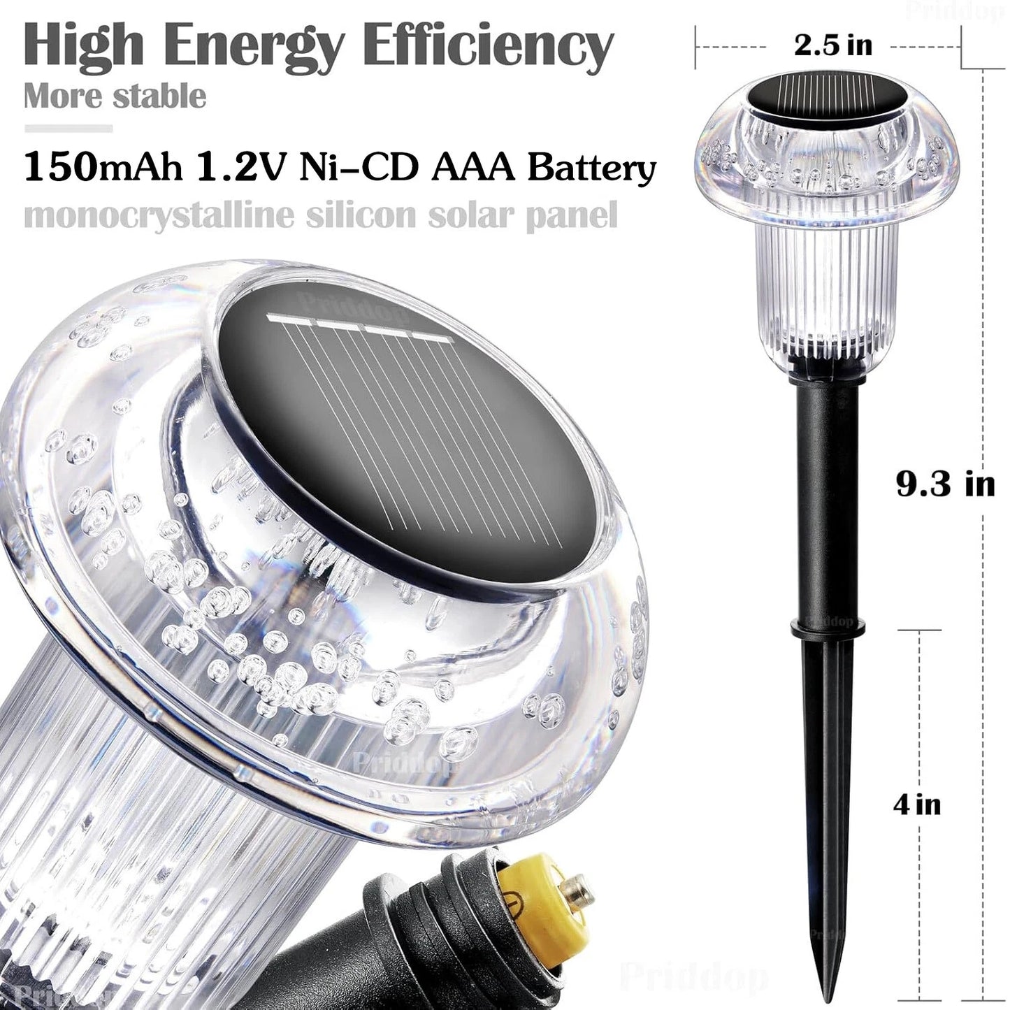 8 Pack Solar Garden Lights Outdoor Waterproof Pathway LED Lights Landscape Yard