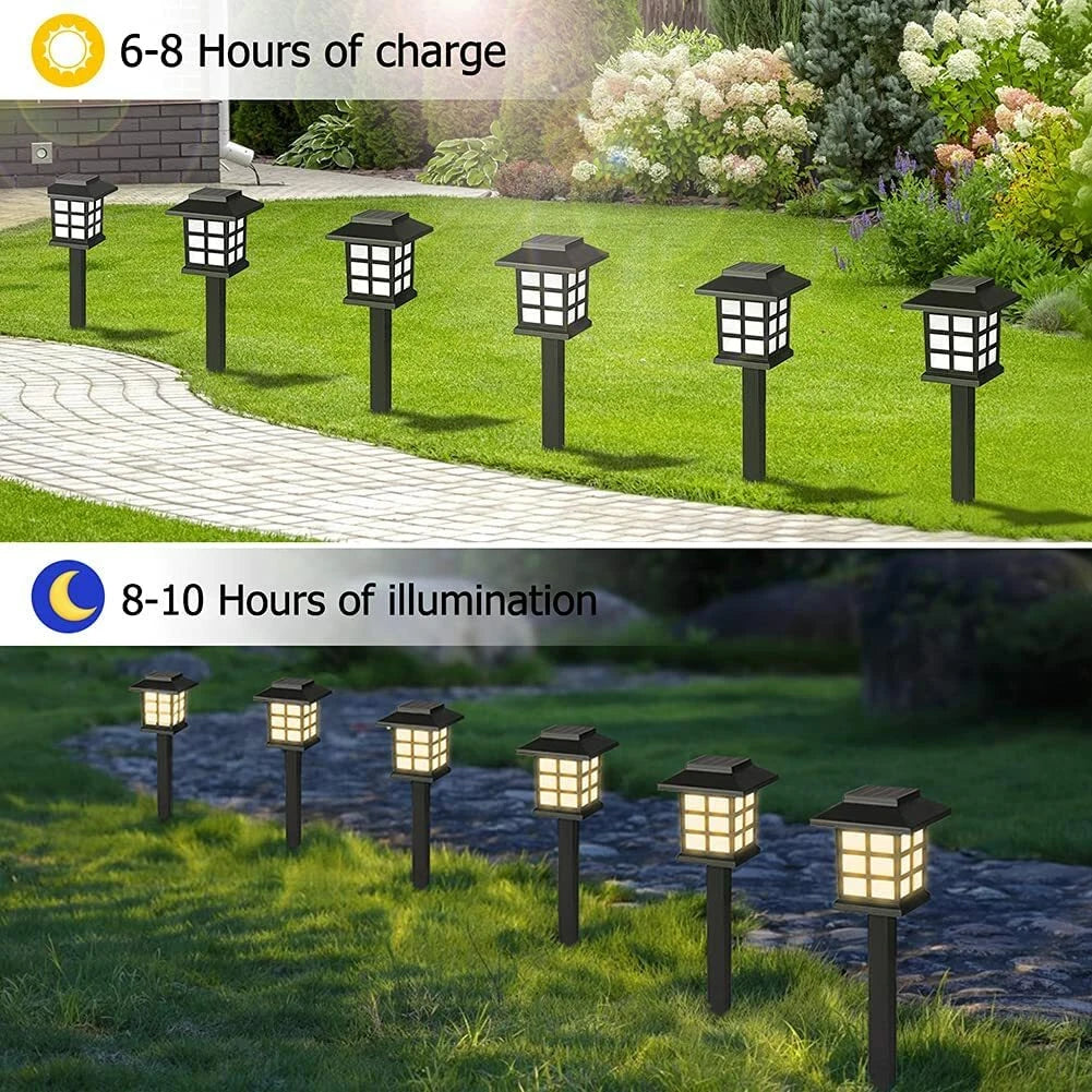 12Pack Solar Pathway Lights Outdoor Landscape Solar Waterproof Garden LED Lights