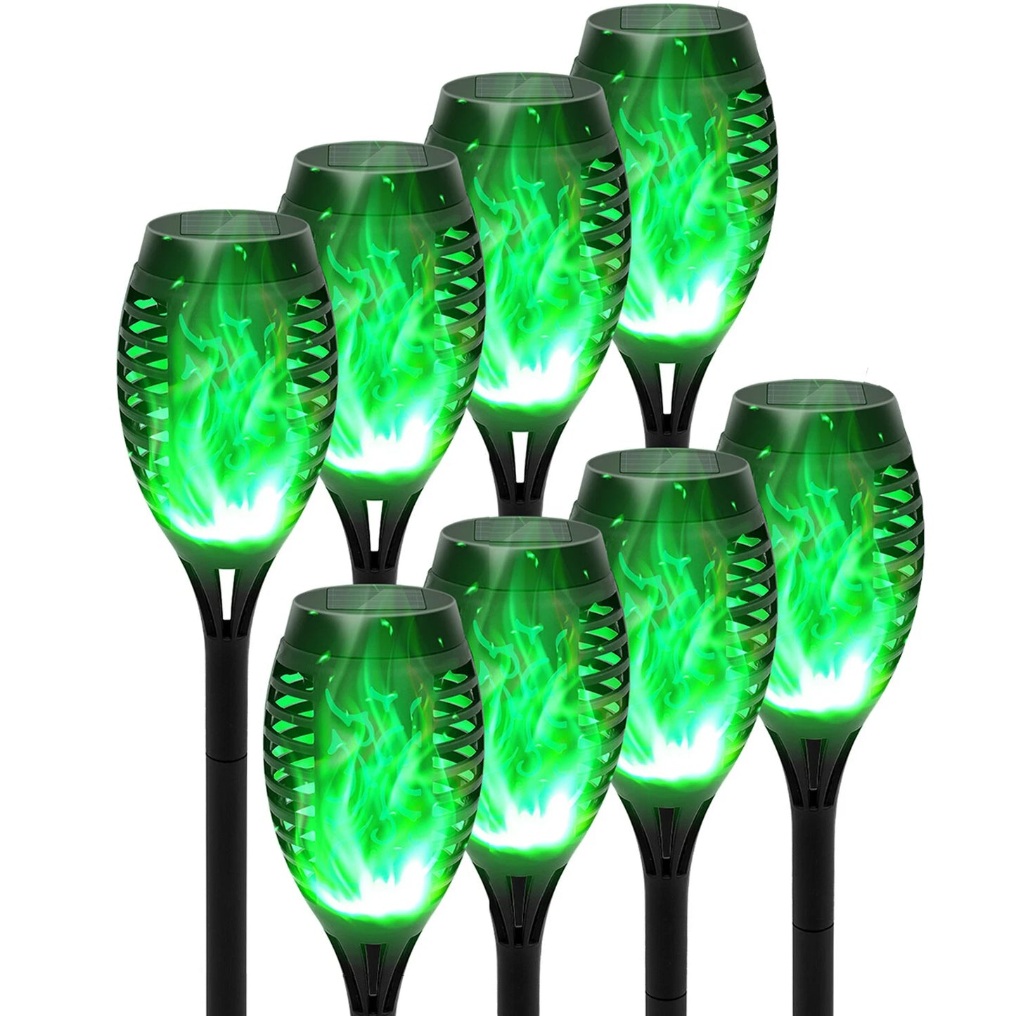 Solar Torch Lights with Flickering Flame Outdoor 12LED Tiki Torch Solar Lights