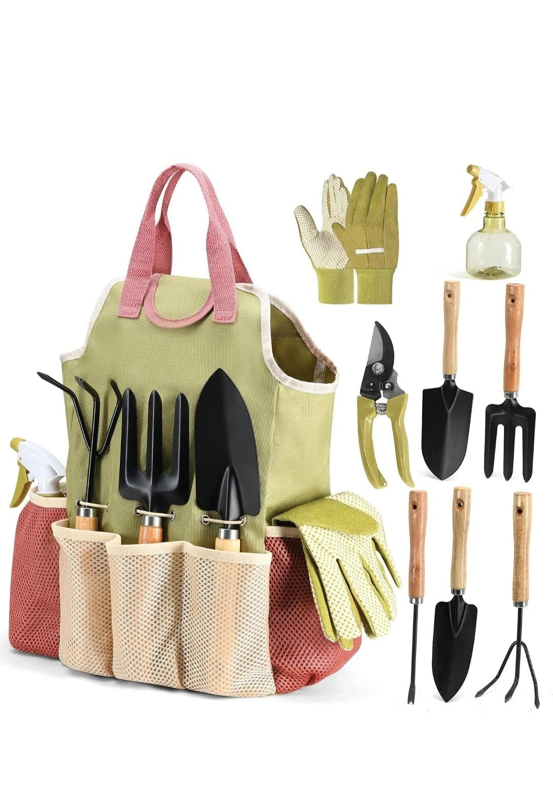 Gardening Tools Set of 10 ? Complete Heavy Duty Garden Tools Set with Fashion...