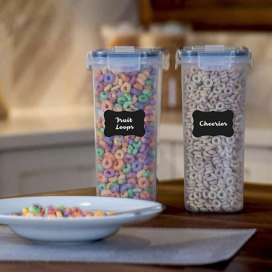 1pc 4?Pack Airtight Cereal Dispenser ? Clear Pantry Storage Canisters - NEW