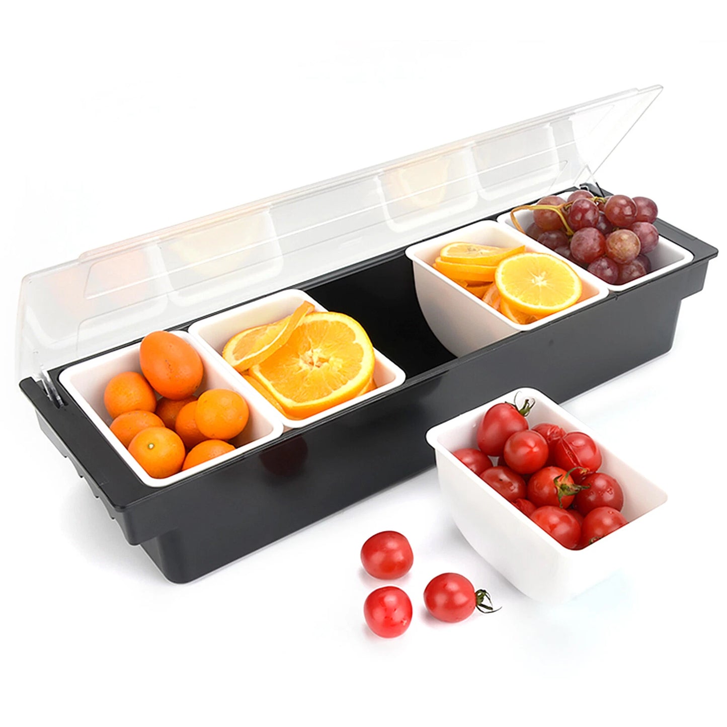 5 Fruit Boxesÿwith Cover Kitchen Fruit Dispenser Storage Box 5.5?X3.3?X2.95?