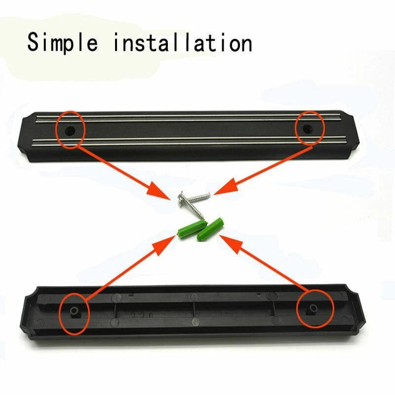 13 Inch Wall Mount Magnetic Knife Scissor Storage Holder Rack Strip Kitchen Tool