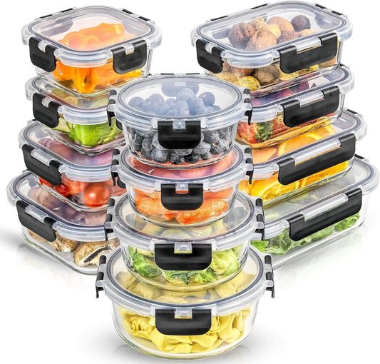 Glass Storage Containers with Lids, Food Storage Containers for Pantry & Kitchen