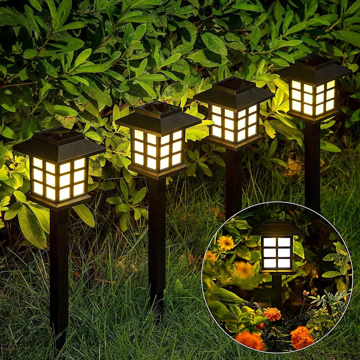 12Pack Solar Pathway Lights Outdoor Landscape Solar Waterproof Garden LED Lights