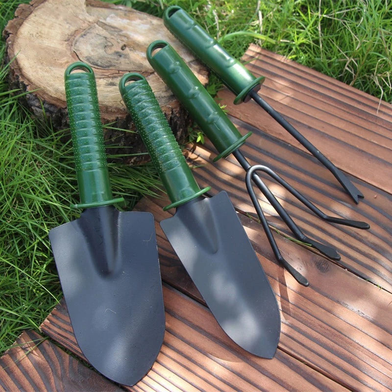 4pcs Garden Tools Set Trowel Rake Shovel Heavy Duty Metal Outdoor Ergonomic Kit