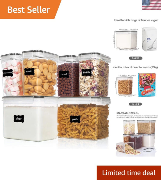 Dishwasher Safe Airtight Food Containers - 6-Piece Set for Organized Kitchens