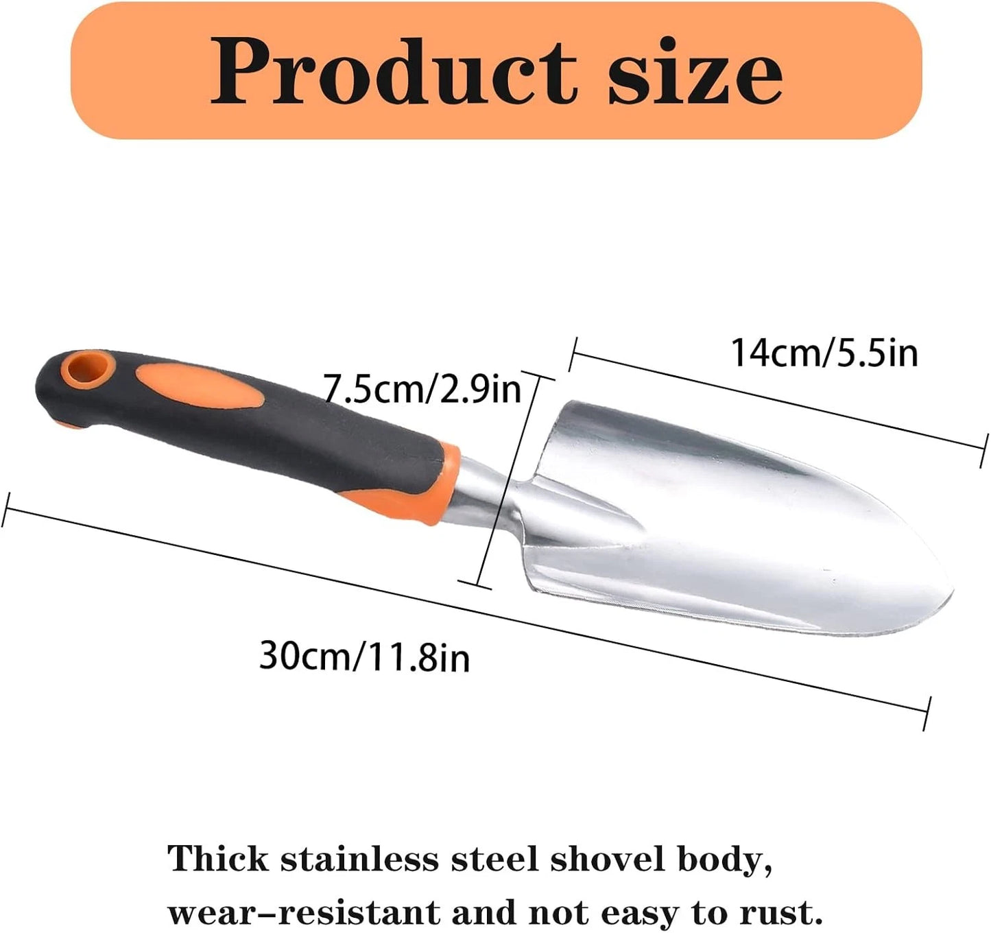 Garden Shovel Hand Trowel Mini Shovel Garden Tools Cast-Aluminum Heavy Duty Gard