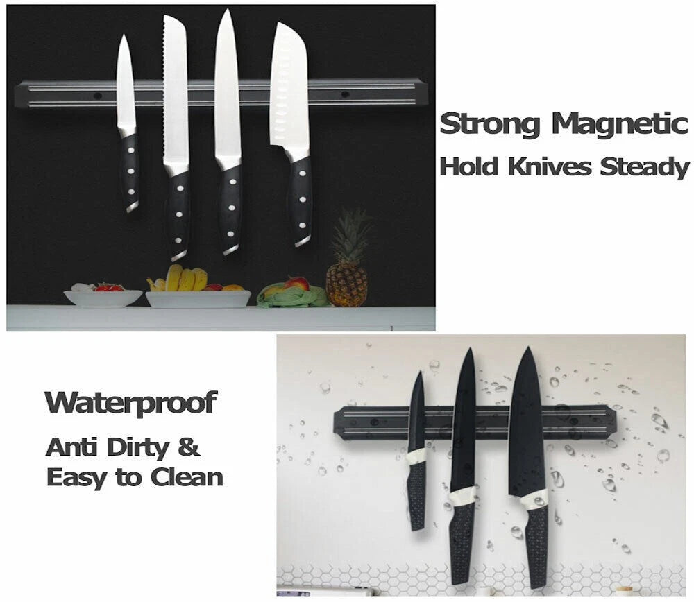 13 Inch Wall Mount Magnetic Knife Scissor Storage Holder Rack Strip Kitchen Tool