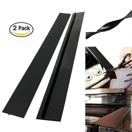 2 PCS 21'' Silicone Stove Counter Gap Cover Oven Guard Spill Seal Slit Filler  - Picture 1 of 10