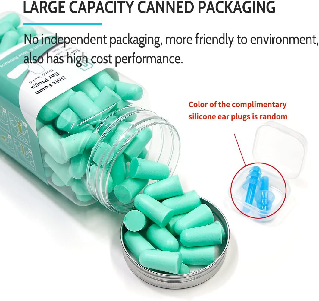 Ultra Soft Foam Earplugs for Sleep - 38Db Sleeping Ear Plugs Noise Cancelling, R