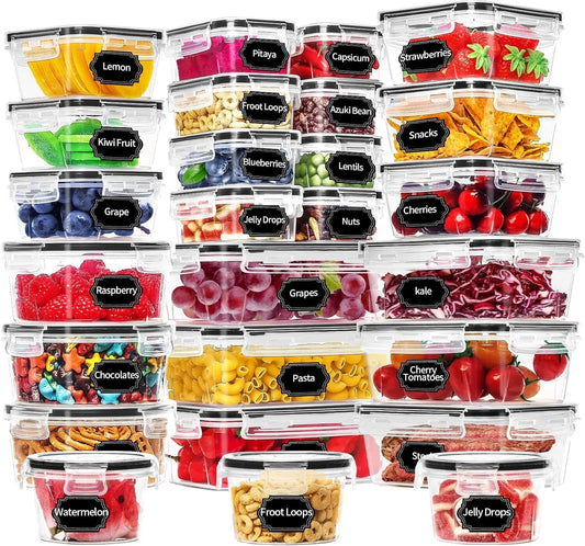 Airtight Leakproof 52 Pcs Airtight Food Storage Containers with Lids for Kitchen