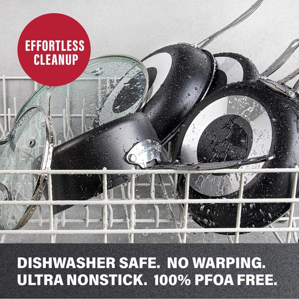 GraniteStone Cookware Set Aluminum Nonstick Diamond Infused Glass Lids 10-Piece