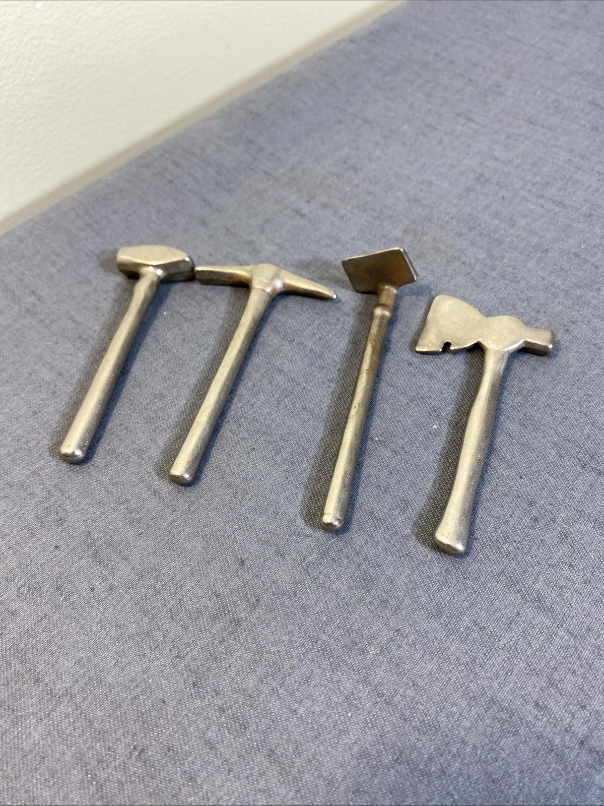 Vintage Miniature Tools Metal 3" Ax Pick Hoe Maul Fairy Zen Garden Dollhouse